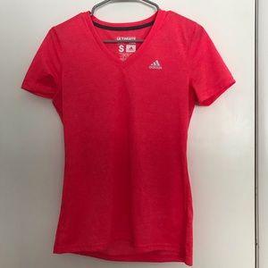 Red Adidas V-neck